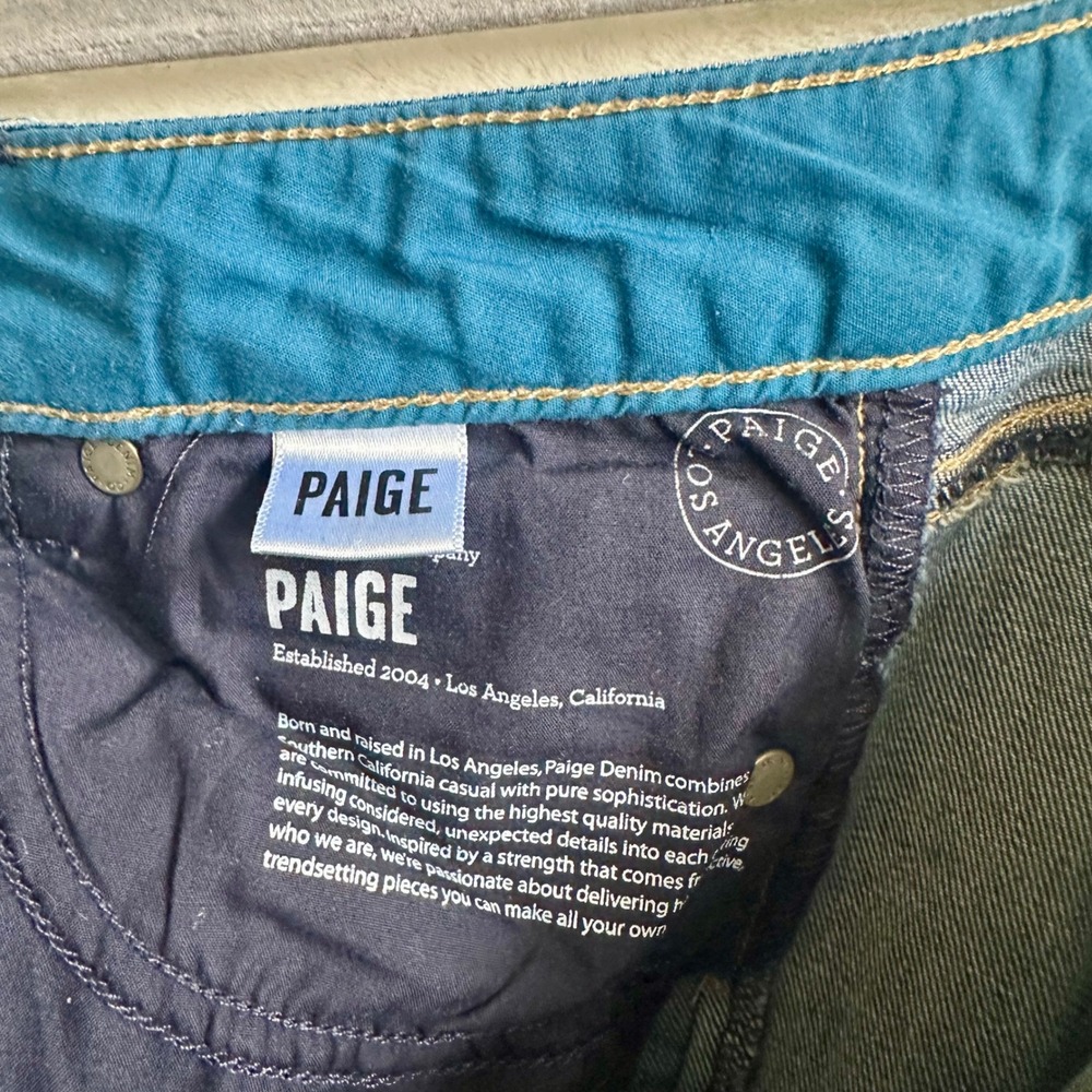 PAIGE Bridgette Skyline Ankle Peg‎ Dark Wash Mid Rise Skinny Jeans Sz 28 - Picture 6 of 8